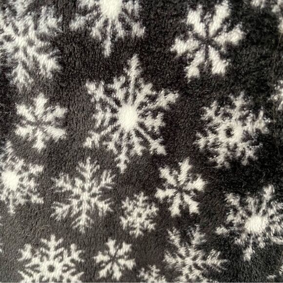 [M] Women’s George Black with White Snowflakes Fleecy Winter Pyjama Pant - Picture 7 of 8